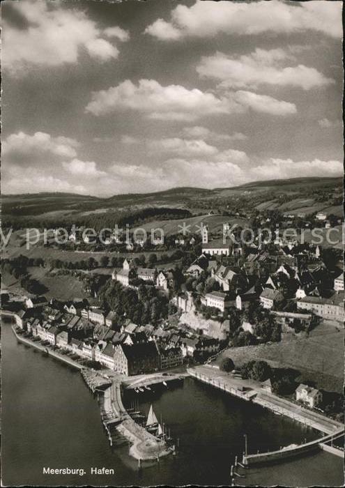 Meersburg Bodensee Hafen Fliegeraufnahme