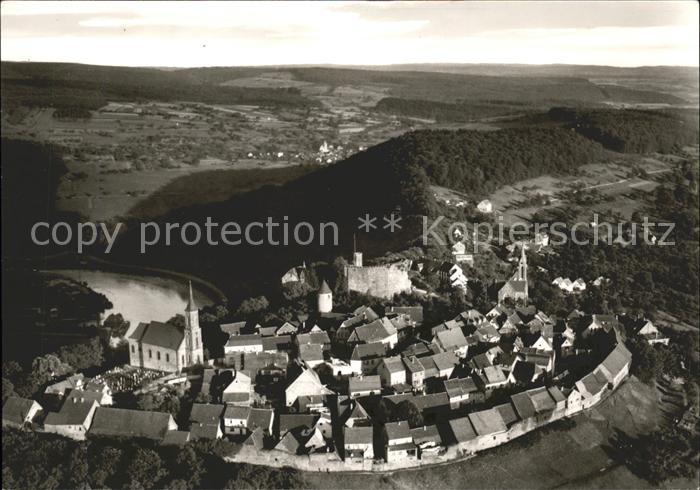 Dilsberg Fliegeraufnahme Neckartal