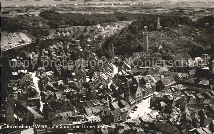 Ravensburg Wuerttemberg Fliegeraufnahme