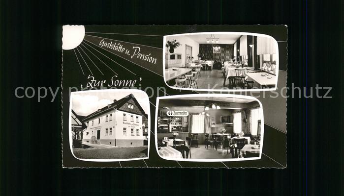 Gemuenden Taunus Gaststätte Pension zur Sonne Gasträume