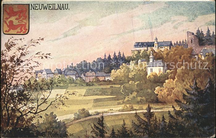 Neuweilnau Teilansicht Künstlerkarte
