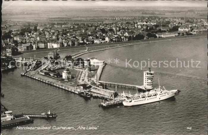 Cuxhaven Nordseebad Panorama Alte Liebe Fliegeraufnahme