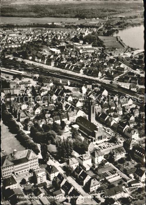 Friedrichshafen Bodensee Charlottenstr mit Canisiuskirche Fliege