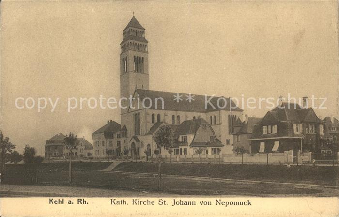 Kehl Rhein Kath Kirche St Johann von Nepomuck