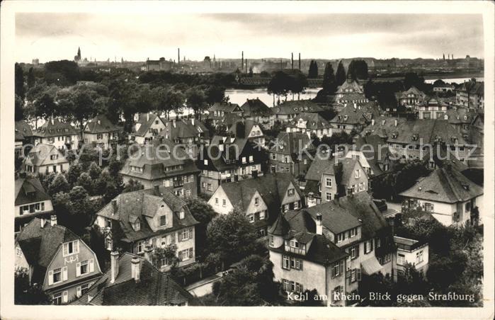 Kehl Rhein mit Blick auf Strassburg