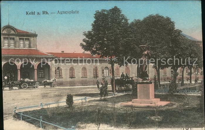 Kehl Rhein Agnesplatz Pferdekutsche