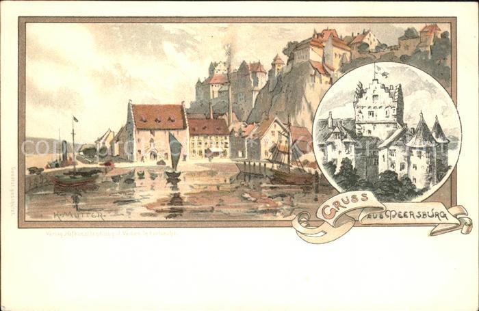 Meersburg Bodensee Bodenseepartie Kuenstlerkarte