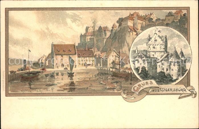 Meersburg Bodensee Bodenseepartie Kuenstlerkarte
