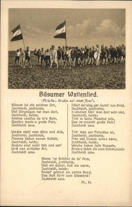 Buesum Nordseebad Wattwanderung Wattenlied