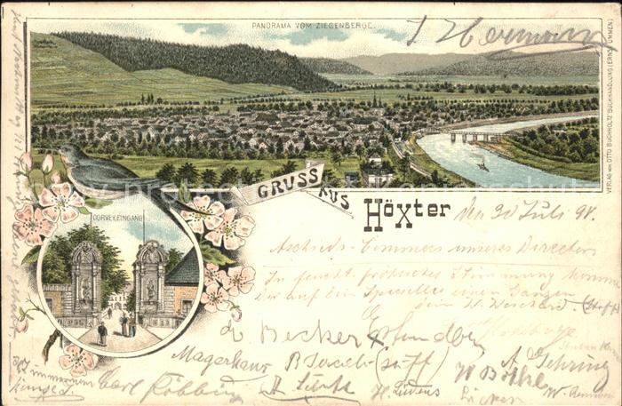 Hoexter Weser Panorama Schloss Corvey Eingang