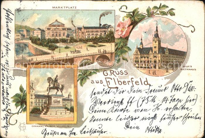 Elberfeld Wuppertal Marktplatz Neues Rathaus Kaiser Wilhelm