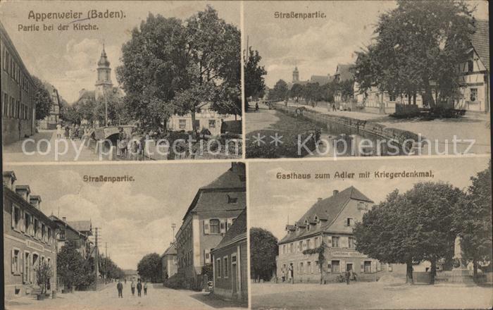 Appenweier Kirche Strassenpartien Gasthaus zum Adl