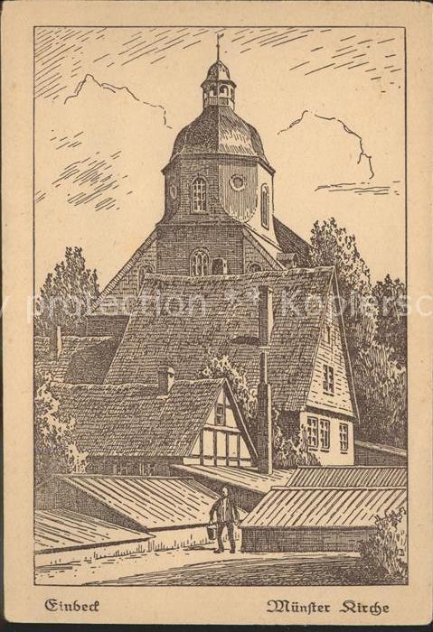 Einbeck Niedersachsen Münsterkirche Zeichnung