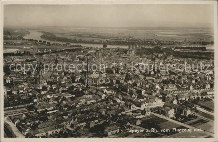 Speyer Rhein Fliegeraufnahme