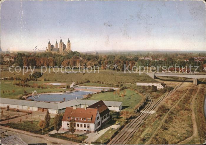 Speyer Rhein Jugendherberge Dom Fliegeraufnahme