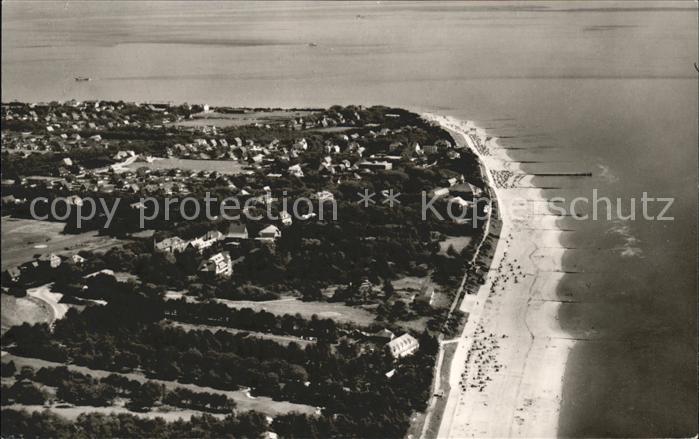 Wyk Foehr Fliegeraufnahme Strand Meer Ort