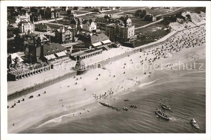 Westerland Sylt Fliegeraufnahme Strand Baden Promenade