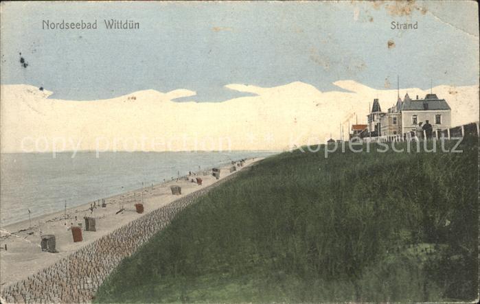 Wittduen Nordseebad Amrum Strand Künstlerkarte