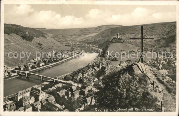 Cochem Mosel Fliegeraufnahme Moselpanorama mit Pinne
