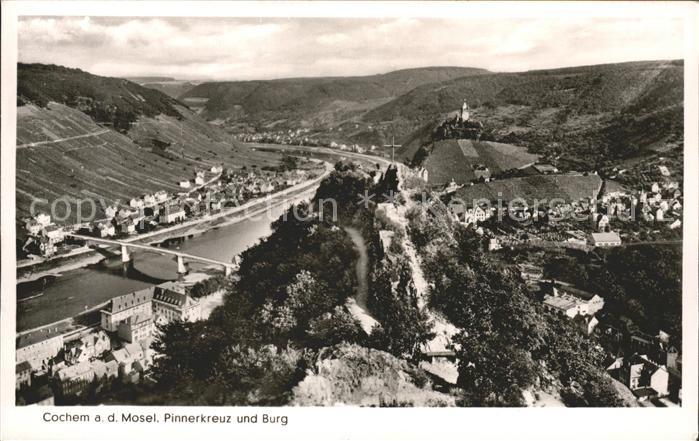 Cochem Mosel Moselpanorama mit Pinnerkreuz Fliegerau