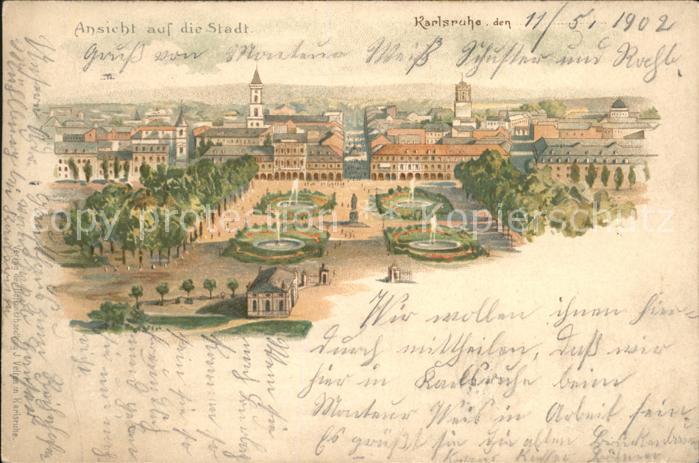 Karlsruhe Teilansicht mit Schloss