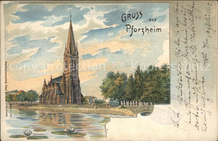 Pforzheim mit Kirche