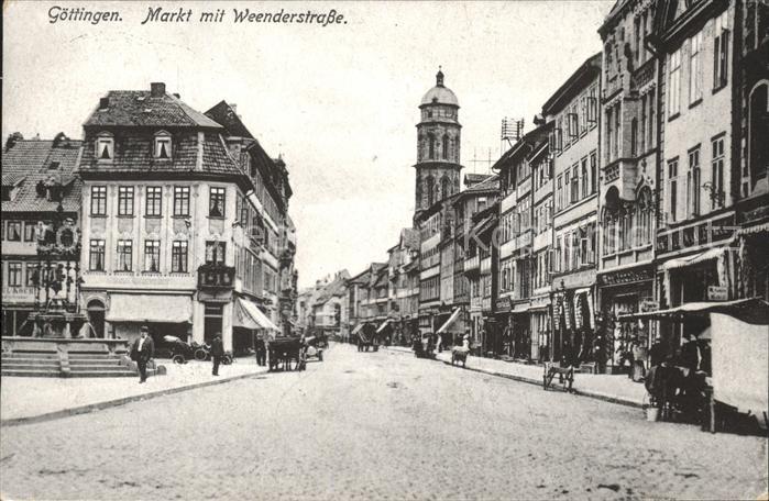 Goettingen Niedersachsen Markt mit Weenderstrasse