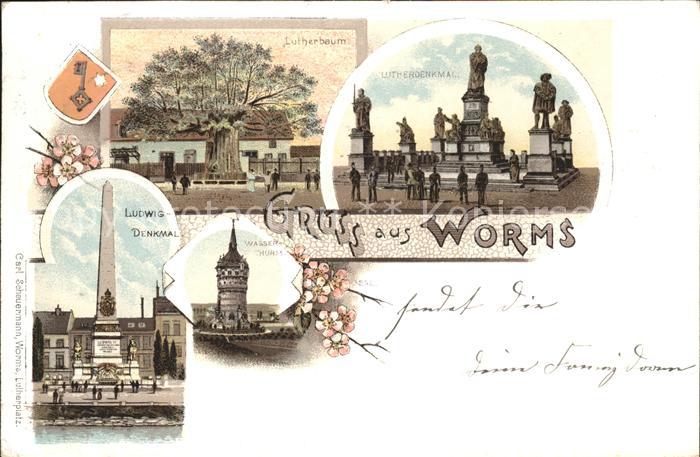 Worms Lutherbaum  u.Ludwig-Denkmal