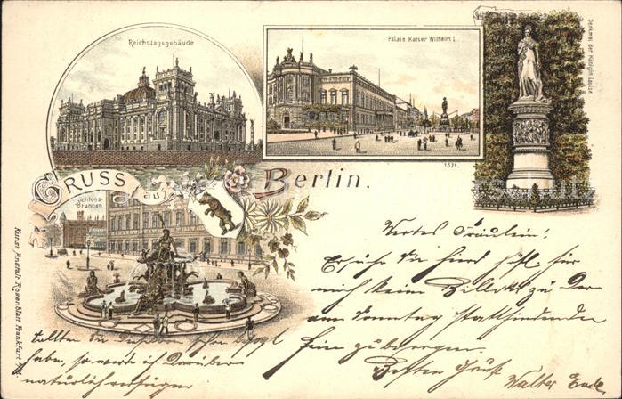 Berlin Reichtagsgebäude u.Schloß-Brunnen