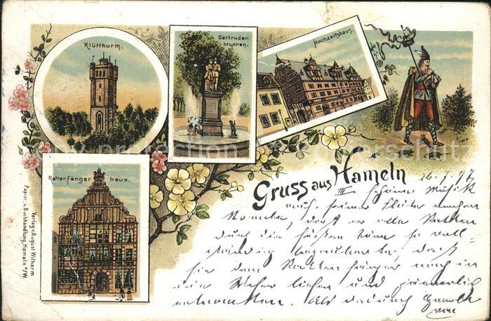 Hameln Weser Gertrudenbrunnen u.Hochzeitshaus