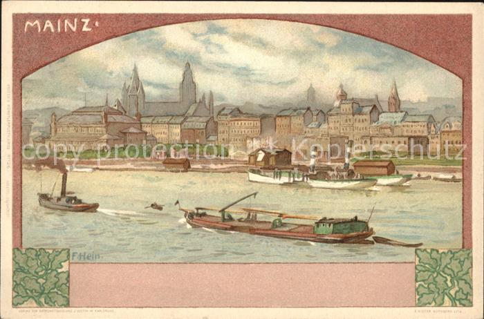Mainz Rhein Teilansicht mit Rhein