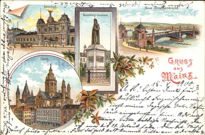 Mainz Rhein Bahnhof u.Dom