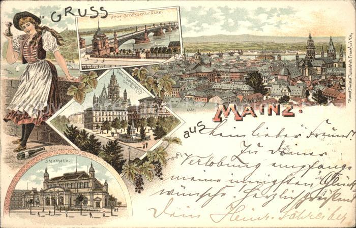 Mainz Rhein Stadthalle u.Neue Rheinbrücke