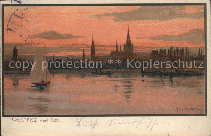 Konstanz Bodensee Blick vom See