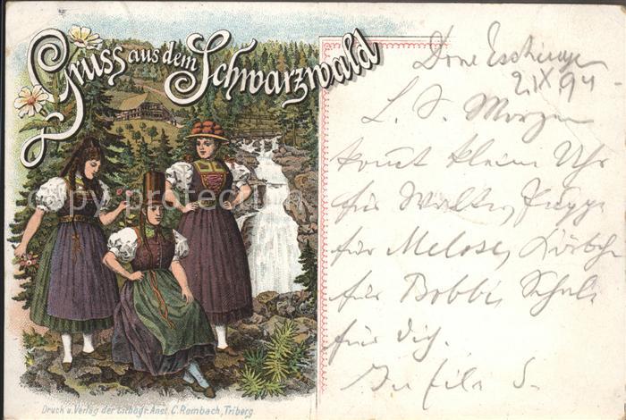 Schwarzwald Typ.Schwarzwälder Trachtenmädchen (Vorl