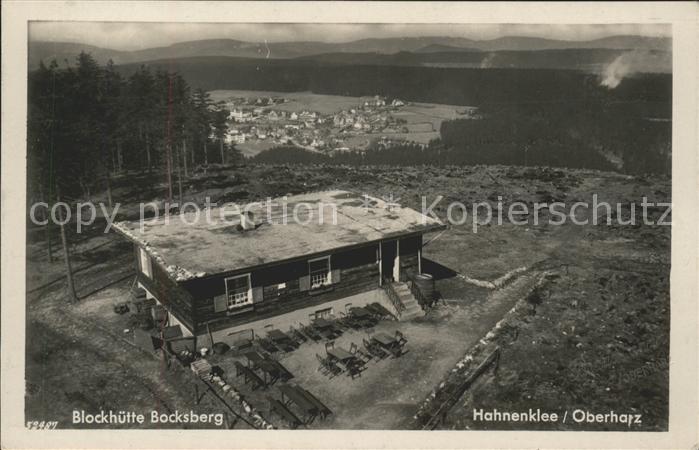 Hahnenklee-Bockswiese Harz Luftaufnahme von der Blockhütte Bocksbe