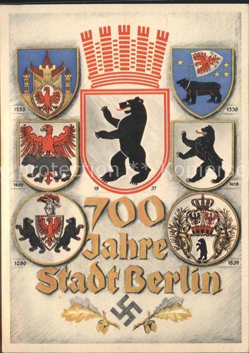 BERLIN  CITY 700 Jahre Stadt Berlin mit div.Wappen NZ4