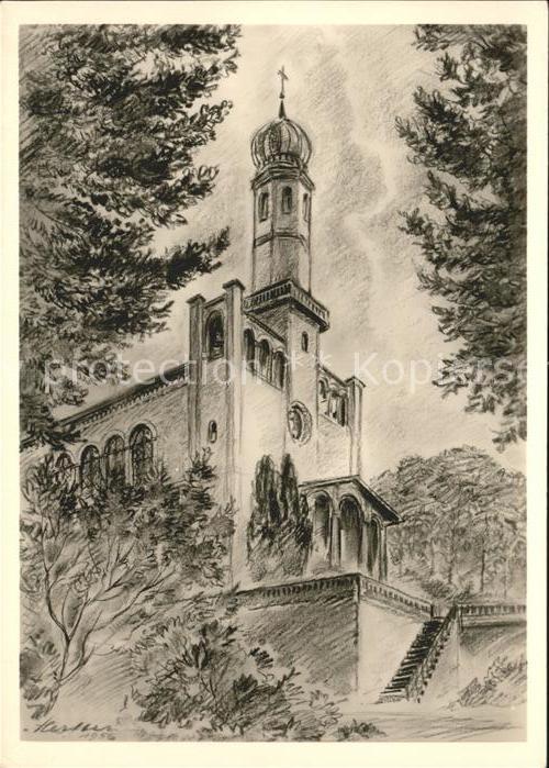 Nikolskoe Berlin St. Peter und Paul Kirche Künstlerkarte