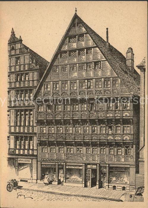 HANNOVER  CITY Zerstoerte Kulturstaetten Baudenkmaeler Haus Windheim am Markt Ku