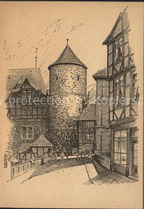 HANNOVER  CITY Zerstoerte Kulturstaetten Baudenkmaeler Beginenturm am Hohen Ufer