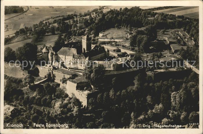 Kronach Oberfranken Feste Rosenberg Fliegeraufnahme