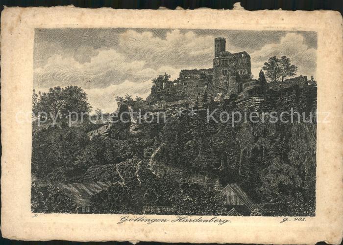 Goettingen Niedersachsen Hardenburg Künstlerkarte