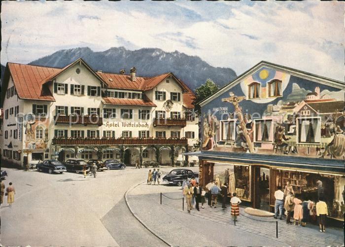 OBERAMMERGAU Bayern Passionsspielort Hotel Wittelsbach Fresko Das Geluebde 1633