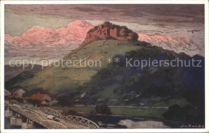 Bad Muenster Stein Ebernburg Ebernburg Nahe Brücke Künstlerkarte J.