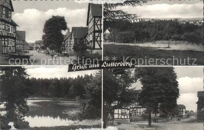 Lutterberg Strassenpartie Fachwerkhaus Weiher Gesa