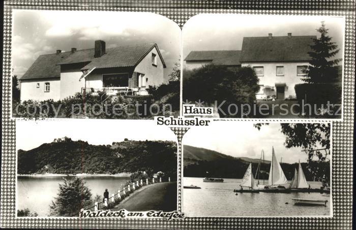 Waldeck Edersee Segelboot Haus Schüssler Pension