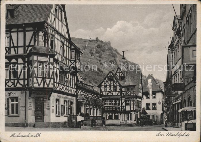 Bacharach Rhein Marktplatz Fachwerkhaus Hotel