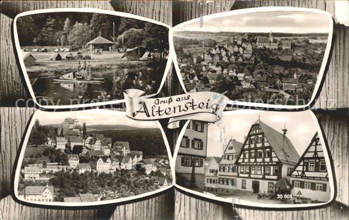 Altensteig Schwarzwald Panorama Camping Fachwerkhäuser