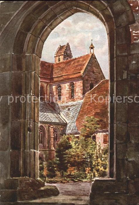 Alpirsbach Blick auf das Kloster Künstlerkarte