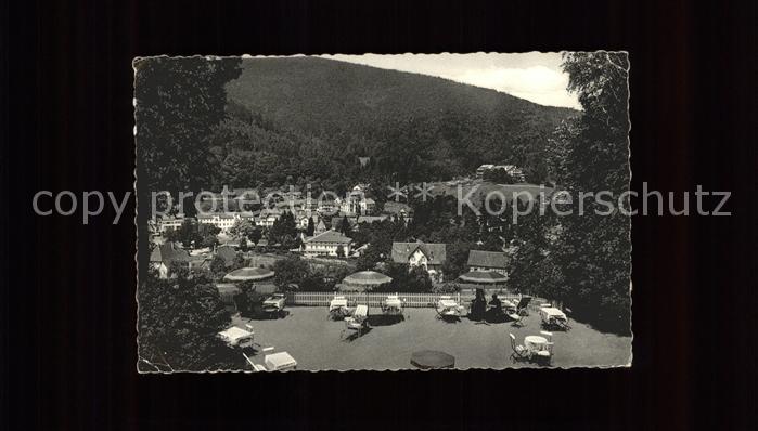 Bad Herrenalb Ortsblick von der Terrasse des Parkhote
